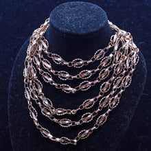 Antique Long Chain Necklace Sautoir 14k Red Gold Versatile (6766)