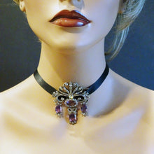 Georgian Brooch Detachable Pendant Earrings Diamond Amethyst Gold Set (6755