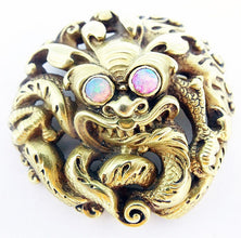 Wiese Brooch 18k Gold Opal Chinese Dragon French  Antique Victorian (5808)