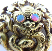 Wiese Brooch 18k Gold Opal Chinese Dragon French  Antique Victorian (5808)