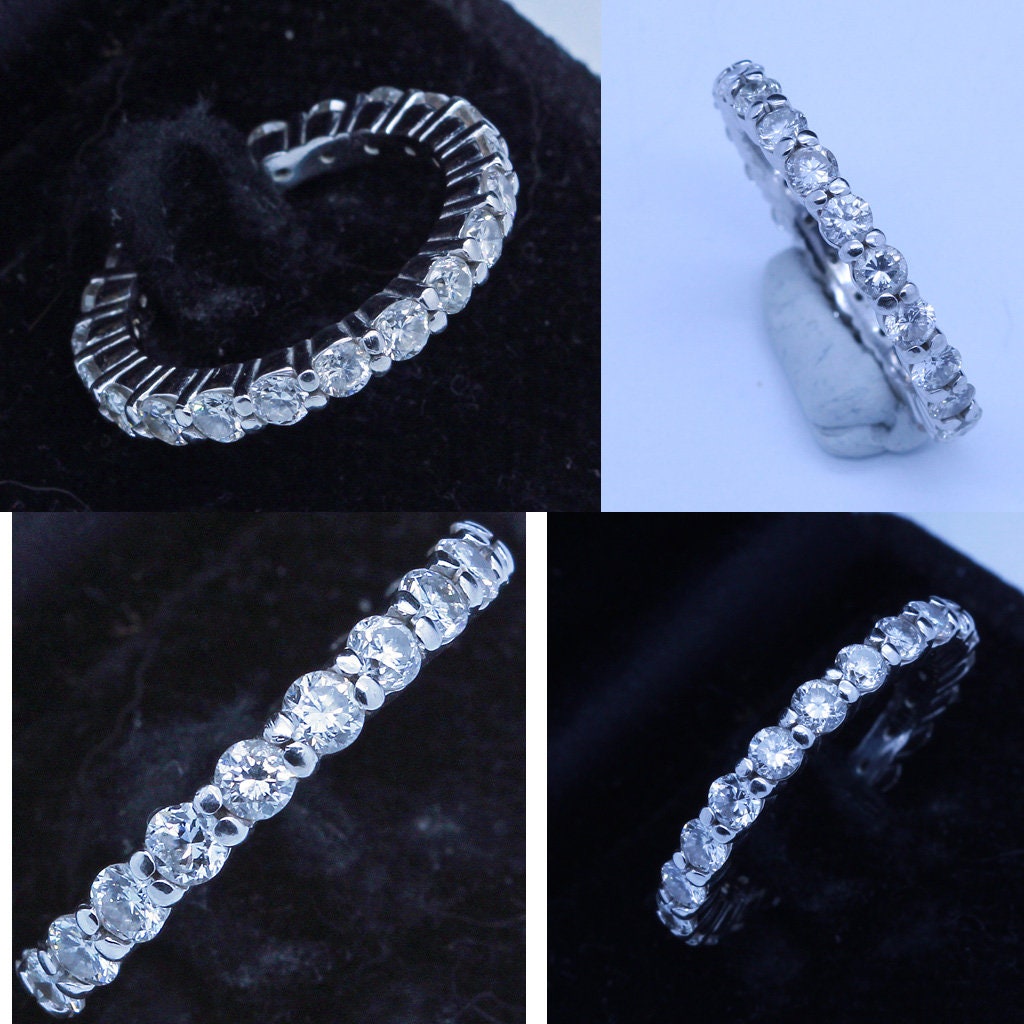 Eternity Ring Diamonds Wedding Band Engagement Ring  1.75 Ct w Appraisal (4241)