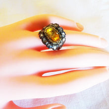 Antique Man's Ring yellow Sapphire Diamond Gold Unisex Appraisal India (6808