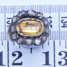 Antique Man's Ring yellow Sapphire Diamond Gold Unisex Appraisal India (6808