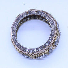 Vintage Ring Gold Silver Diamonds Openwork Unisex Man Woman India c1960s (6821)
