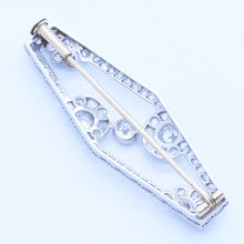 Antique Art Deco Brooch Platinum Gold Diamonds w Appraisal (6839)