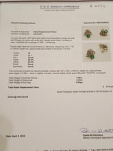 Earrings Emeralds Diamonds 14k White and Yellow Gold w Appraisal (6539)