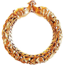 Antique Vintage Bangle Bracelet 22k Gold Elephant Heads Mughal India