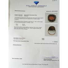 Antique Man's Ring yellow Sapphire Diamond Gold Unisex Appraisal India (6808