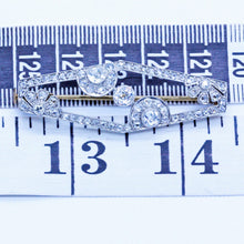 Antique Art Deco Brooch Platinum Gold Diamonds w Appraisal (6839)