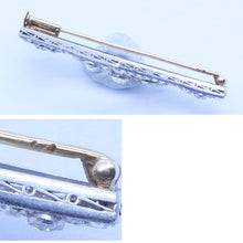 Antique Art Deco Brooch Platinum Gold Diamonds w Appraisal (6839)