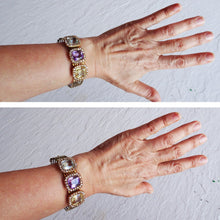 Antique Victorian Bangle Bracelet Gold Diamonds Aquamarine Gems Appraisal (6516