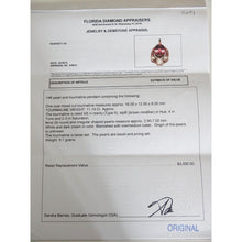 Antique Pendant Arts Crafts Gold Pink Tourmaline 11.19ct Pearl w appraisal(5231)