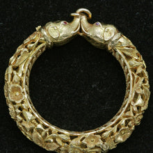 Antique Vintage Bangle Bracelet 22k Gold Elephant Heads Mughal India (4930)