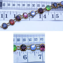 Antique Victorian Edwardian Bracelet 18k Gold Sapphires and Spinels (6857)