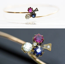 Antique Bracelet Diamonds Ruby Sapphire Gold Carlo Guiliano Box Appraisal (3483)