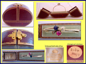 Antique Bracelet Diamonds Ruby Sapphire Gold Carlo Guiliano Box Appraisal (3483)