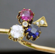 Antique Bracelet Diamonds Ruby Sapphire Gold Carlo Guiliano Box Appraisal (3483)