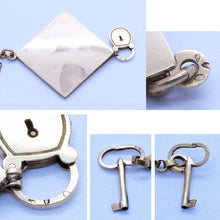 Antique Georgian Picture Locket Pendant Fob w Lock, Key 18k Gold Unisex (6876)