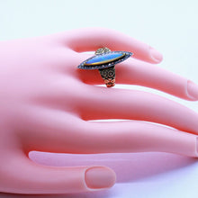 Antique Art Nouveau Ring 8k Gold Platinum Diamonds Opal w Appraisal (6899)