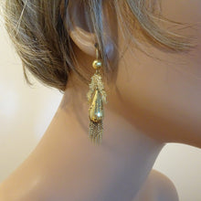 Antique Victorian Earrings 15ct Gold Engraving Tassels Filigree Granulation(6889)