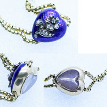 Victorian Necklace Pendant Cross Slide Locket Heart Gold Diamonds Enamel (6902)