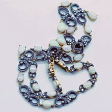Antique Victorian Opal & Diamond Necklace 18k Gold with Appraisal (3764)
