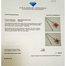 Georgian Necklace Pendant Maltese Cross Gold Cannetille Sapphire Locket (6575)