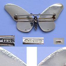 Antique Victorian Brooch Butterfly 15ct Gold Diamonds Rubies Lepidoptera (6920)