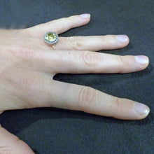 Antique Georgian French Ring 18k Gold Silver Citrine Diamonds c1800 (6234)