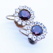 Antique Victorian Earrings Garnets Sapphires 14k Gold w Appraisal (6919)