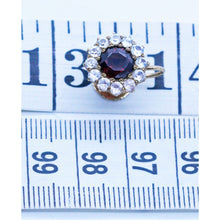 Antique Victorian Earrings Garnets Sapphires 14k Gold w Appraisal (6919)