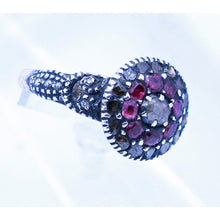 Antique Georgian Ring Diamonds Rubies Gold Silver Target Unisex English (6932)