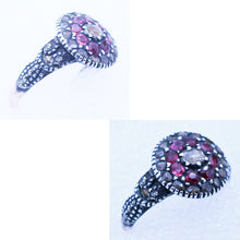 Antique Georgian Ring Diamonds Rubies Gold Silver Target Unisex English (6932)