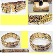 Bracelet Antique Bangle  French Victorian Wide Flat 18k Gold (4713)