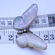 Antique Victorian Brooch Butterfly 15ct Gold Diamonds Rubies Lepidoptera (6920)