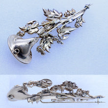 Antique Georgian Brooch Pendant Gold Diamonds Floral En Tremblant (6936)