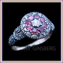Antique Georgian Ring Diamonds Rubies Gold Silver Target Unisex English (6932)