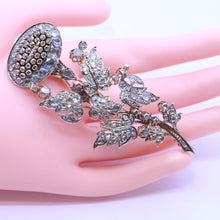 Antique Georgian Brooch Pendant Gold Diamonds Floral En Tremblant (6936)
