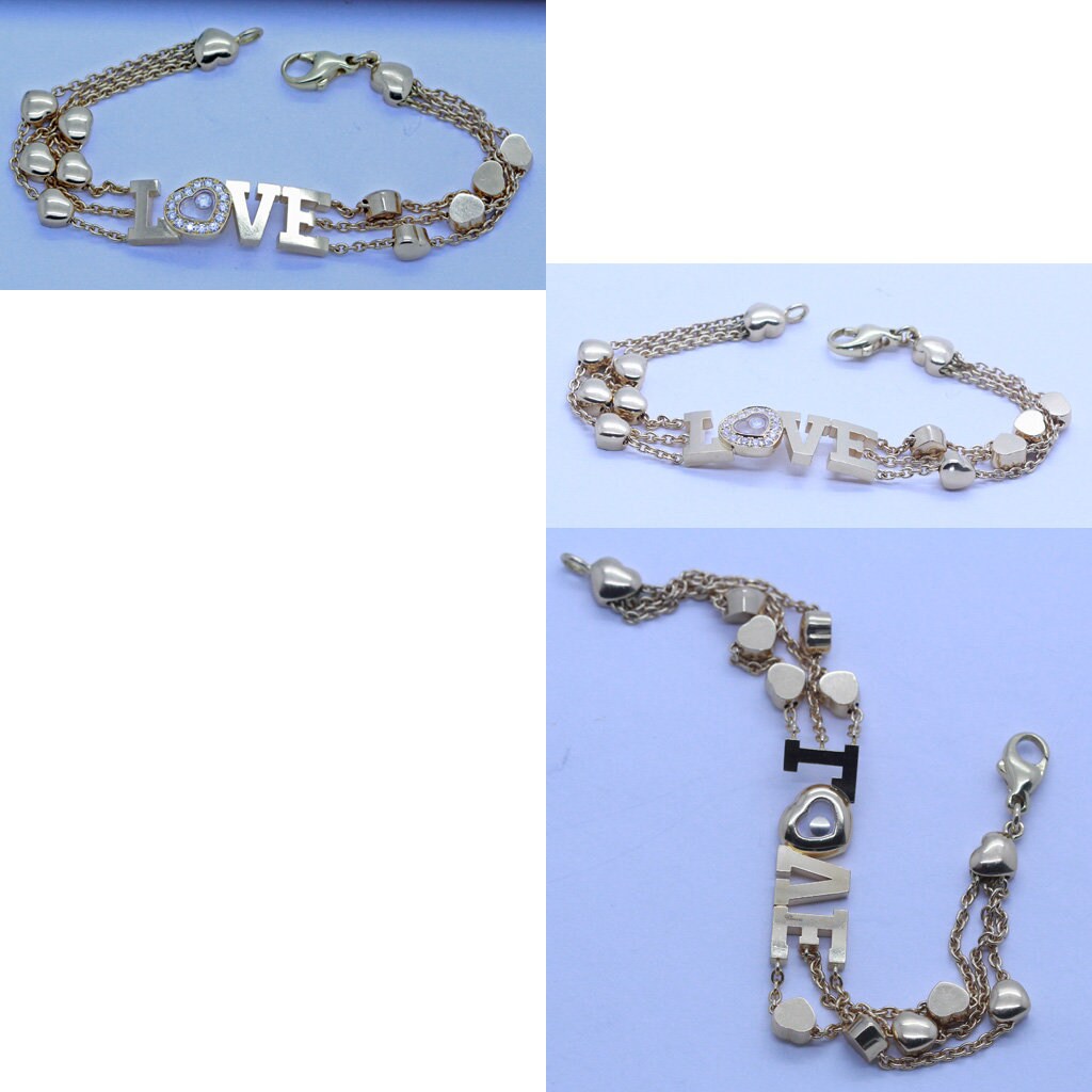Chopard Love Bracelet Happy Diamonds 18k Gold Hearts Romance  (6948)