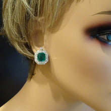 Antique Earrings Earclips Gold Platinum Emeralds Diamonds w Appraisal (6947)