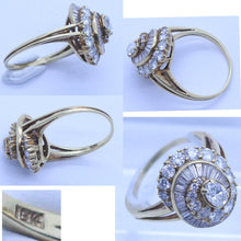 Vintage Art Deco Ring 18k Gold Diamonds Baguette and Round Cut w Appraisal (6964