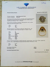 Vintage Art Deco Ring 18k Gold Diamonds Baguette and Round Cut w Appraisal (6964