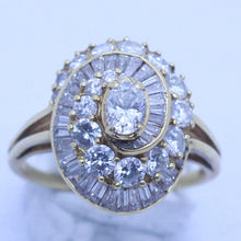 Vintage Art Deco Ring 18k Gold Diamonds Baguette and Round Cut w Appraisal (6964