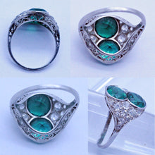 Antique Edwardian Ring Platinum Diamonds Rare Natural Zircon w Appraisal (6961)