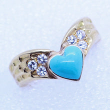 Vintage Van Cleef & Arpels VCA France Ring Gold Diamonds Turquoise Heart (6968)
