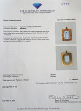 Antique Art Deco Retro Pendant 18k Gold 26.93ct Aquamarine w Appraisal (6994)