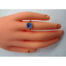 Antique Victorian Ring Gold natural color change Sapphire Diamonds AGL cert(6995)