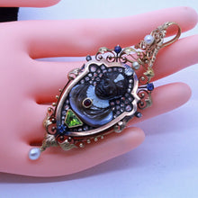 Antique Victorian Brooch Pendant Blackamoor Cameo Diamonds Sapphire Gold (6992)