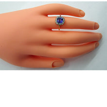Antique Victorian Ring Gold natural color change Sapphire Diamonds AGL cert(6995)