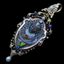 Antique Victorian Brooch Pendant Blackamoor Cameo Diamonds Sapphire Gold (6992)